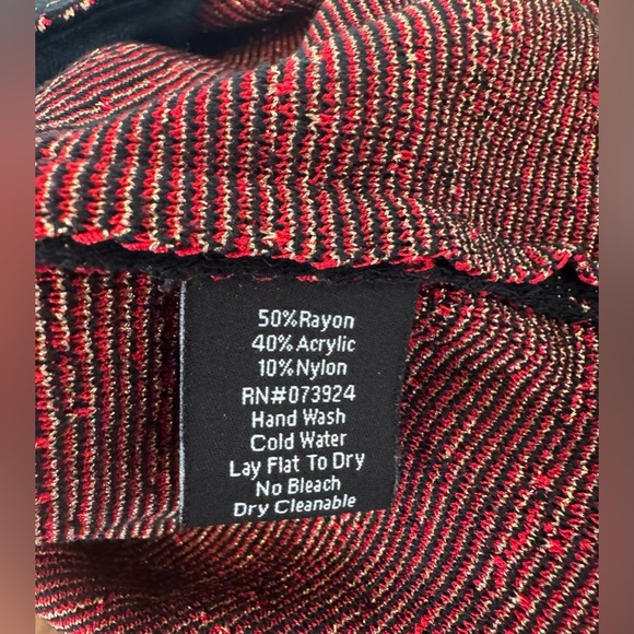 Misook Knit Cardigan One Button Business Old Money Festive Holiday Size Large - Picture 7 of 11